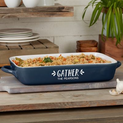 Gather &amp; Gobble Personalized Casserole Baking Dish