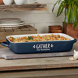 Gather & Gobble Personalized Casserole Baking Dish in Navy
