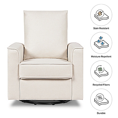 Million Dollar Baby Classic Alden Swivel Glider in Performance in Cream. View a larger version of this product image.