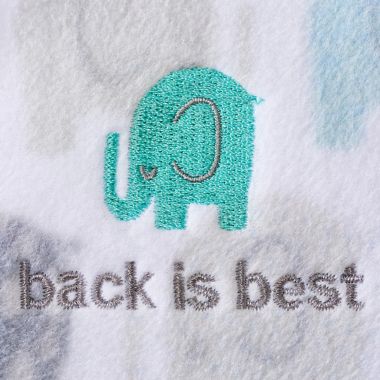 HALO&reg; Medium SleepSack&reg; Microfleece Wearable Blanket in Blue Texture Elephant. View a larger version of this product image.