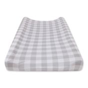 Burt's Bees Baby&reg; Buffalo Check Changing Pad Cover in Fog