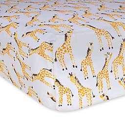 Burt's Bees Baby® Giraffe Organic Cotton Crib Sheet in Cloud