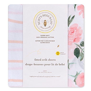 Burt&#39;s Bees Baby&reg; Organic Cotton Autumn Fitted Crib Sheets in Blossom (Set of 2). View a larger version of this product image.