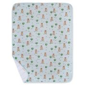 Burt's Bees Baby&reg; Storybook Bear Cotton Reversible Jersey Baby Blanket in Sky