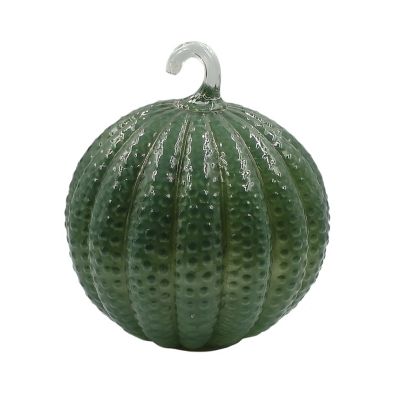 Bee &amp; Willow&trade; Textured Glass LED Pumpkin in Green
