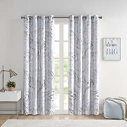Intelligent Design Rebecca 63-Inch Grommet Top Total Blackout Window Curtain Panel in Grey/Silver