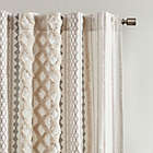 Alternate image 3 for INK+IVY Imani 84-Inch Cotton Printed Window Curtain Panel with Chenille Stripe and Lining in Ivory
