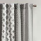 Alternate image 2 for INK+IVY Imani 84-Inch Cotton Printed Window Curtain Panel with Chenille Stripe and Lining in Gray