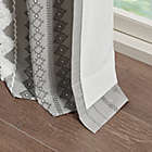 Alternate image 4 for INK+IVY Imani 84-Inch Cotton Printed Window Curtain Panel with Chenille Stripe and Lining in Gray