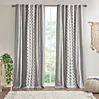 Alternate image 0 for INK+IVY Imani 84-Inch Cotton Printed Window Curtain Panel with Chenille Stripe and Lining in Gray