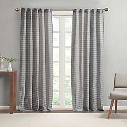 Clean Spaces Alder 84-Inch 100% Recycled Fiber Window Curtain Panel Pair in Grey
