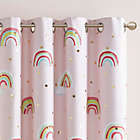 Alternate image 2 for Mi Zone Kids Alicia 84-Inch Rainbow with Metallic Total Blackout Window Curtain Panel in Pink
