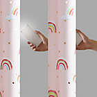Alternate image 5 for Mi Zone Kids Alicia 84-Inch Rainbow with Metallic Total Blackout Window Curtain Panel in Pink