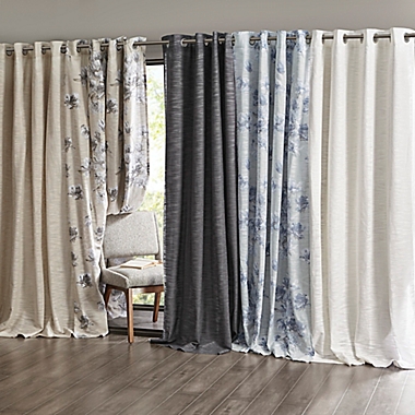 SunSmart Evian 95-Inch Cotton Window Curtain Panel with Removable Total Blackout Liner in Neutral. View a larger version of this product image.