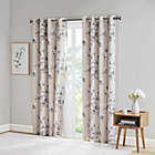 Alternate image 1 for SunSmart Evian 95-Inch Cotton Window Curtain Panel with Removable Total Blackout Liner in Neutral