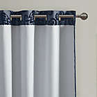 Alternate image 3 for SunSmart Amelia 84-Inch Paisley Total Blackout Grommet Top Window Curtain Panel in Navy
