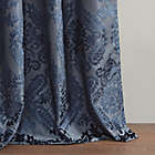 Alternate image 5 for SunSmart Amelia 84-Inch Paisley Total Blackout Grommet Top Window Curtain Panel in Navy