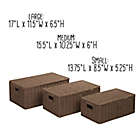 Alternate image 3 for Honey-Can-Do&reg; Parchment Cord Box in Taupe (Set of 3)