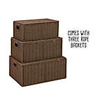 Alternate image 2 for Honey-Can-Do&reg; Parchment Cord Box in Taupe (Set of 3)
