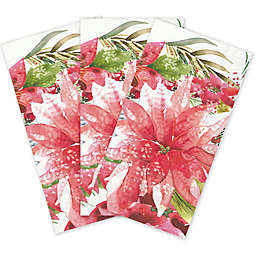 Boston International 32-Count 3-Ply Amaryllis & Poinsettia Guest Towels