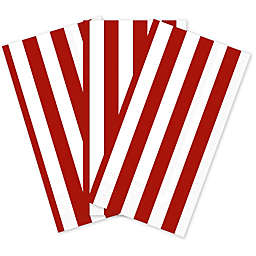 Boston International 32-Count 3-Ply Red & White Jumbo Stripe Guest Towels