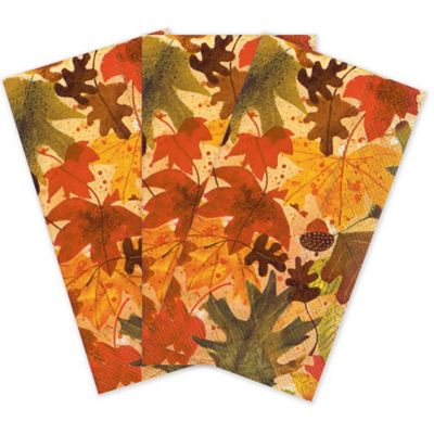 Fall Luncheon Napkins 20Ct  3-Ply  Coloful Fall Leaves 