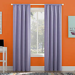 Sun Zero Jules Total Blackout 96-Inch Rod Pocket Window Curtain Panel in Purple