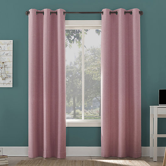 Sun Zero Miles Total Blackout Grommet, Pink Grommet Curtain Panels
