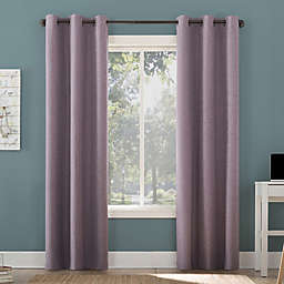 Sun Zero Miles Total Blackout 84-Inch Grommet Window Curtain Panel in Purple