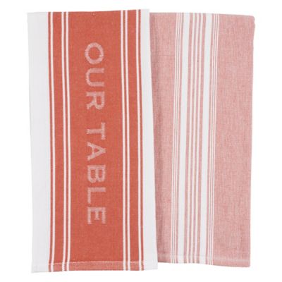 Our Table&trade; Banded Logo Kitchen Towels (Set of 2)