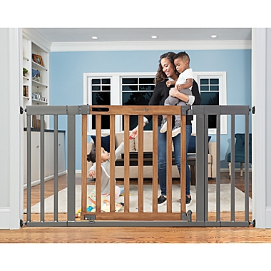 Summer&trade; West End Safety Gate&trade; in Honey Oak. View a larger version of this product image.