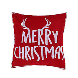 Levtex Home Rudolph "Merry Christmas" Square Throw Pilllow in Red