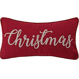 Levtex Home Yuletide "Christmas" Oblong Throw Pillow in Red
