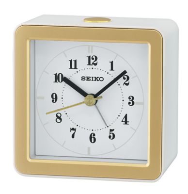 Seiko Bedside LED Alarm Clock in White