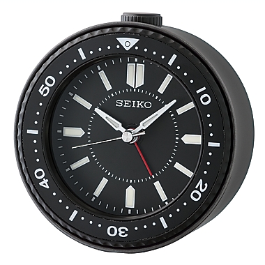 Seiko LED Alarm Clock in Black. View a larger version of this product image.
