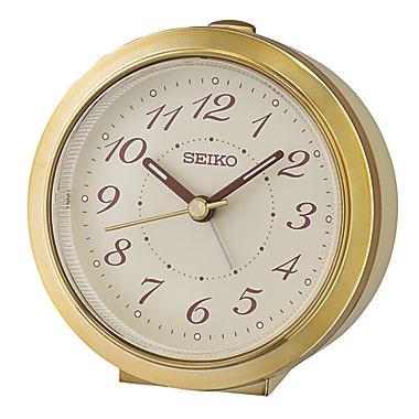 Seiko Bedside Alarm Clock in Gold. View a larger version of this product image.