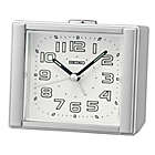 Alternate image 0 for Seiko Square Bedside Alarm Clock in Silver