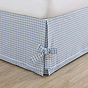 Laura Ashley&reg; Hedy Tailored King Bedskirt with Corner Ties in Blue