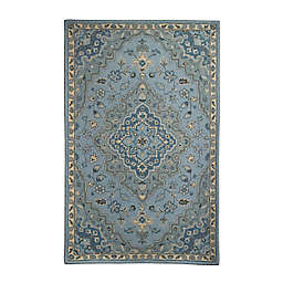 Ridge Road Décor Traditional Hand Tufted Wool Rug in Blue/Multi