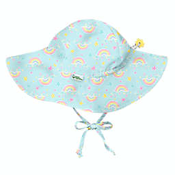 i play. by green spouts® Size 0-6M Brim Sun Protection Hat in Aqua Rainbows