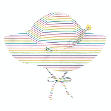 i play. by green spouts&reg; Size 9-18M Brim Sun Protection Hat in Rainbow Pinstripe. View a larger version of this product image.