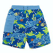 i play.&reg; by green sprouts&reg; Turtle Pocket Trunks with Swim Diaper in Royal Blue
