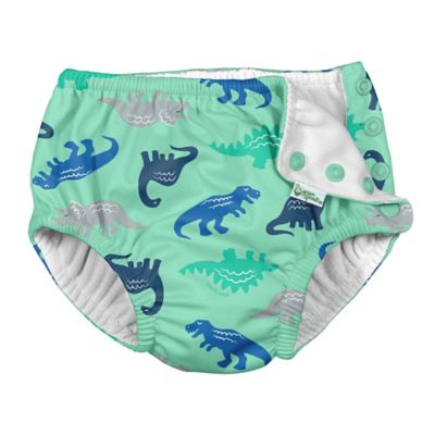 i play.&reg; by green sprouts&reg; Snap Reusable Swim Diaper in Seafoam Dino