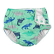 i play.&reg; by green sprouts&reg; Snap Reusable Swim Diaper in Seafoam Dino