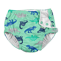 i play.® by green sprouts® Size 6M Snap Reusable Swim Diaper in Seafoam Dino