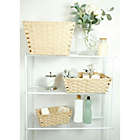 Alternate image 3 for Squared Away&trade; Shallow Faux Rattan Storage Basket in Natural