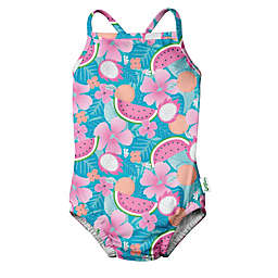 i play.® by green sprouts® Fruit Floral Swimsuit with Swim Diaper in Aqua