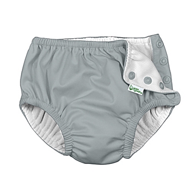 i play.&reg; by green sprouts&reg; Size 3T Snap Reusable Swim Diaper in Grey. View a larger version of this product image.
