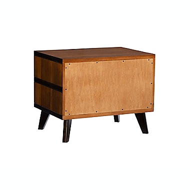 Mid-Century 2-Drawer Nightstand in Brown. View a larger version of this product image.