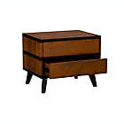 Alternate image 5 for Mid-Century 2-Drawer Nightstand in Brown